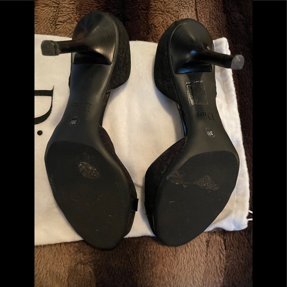 DIOR BLACK SHOES SIZE 38.5 - Picture 2 of 2